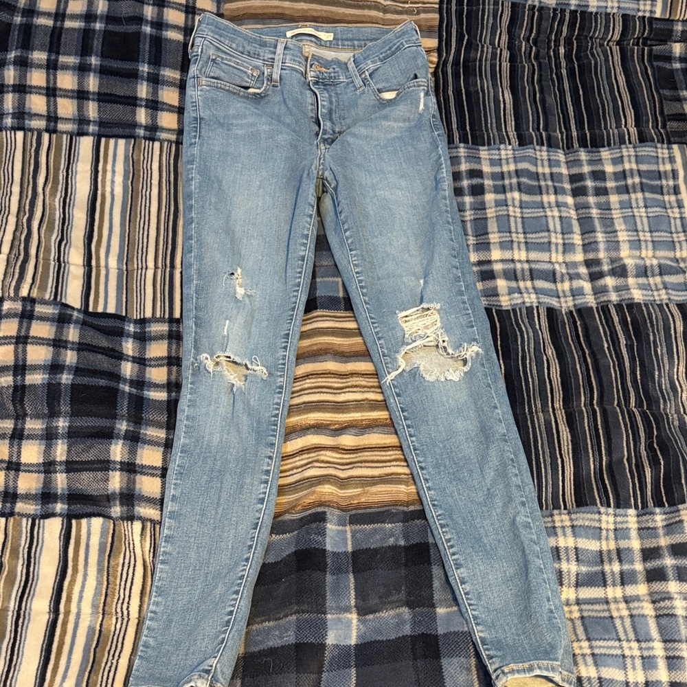 Levi’s Distressed Blue Women's Jeans